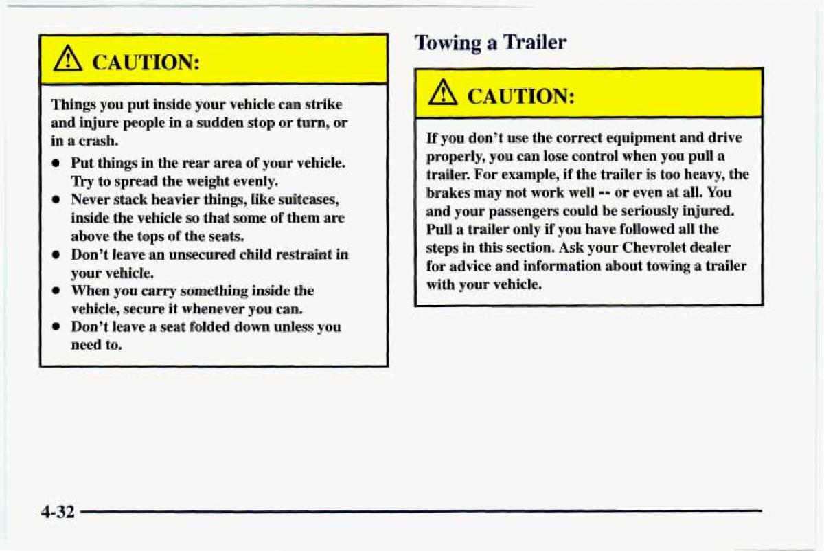 Chevrolet Camaro IV 4 owners manual / page 196