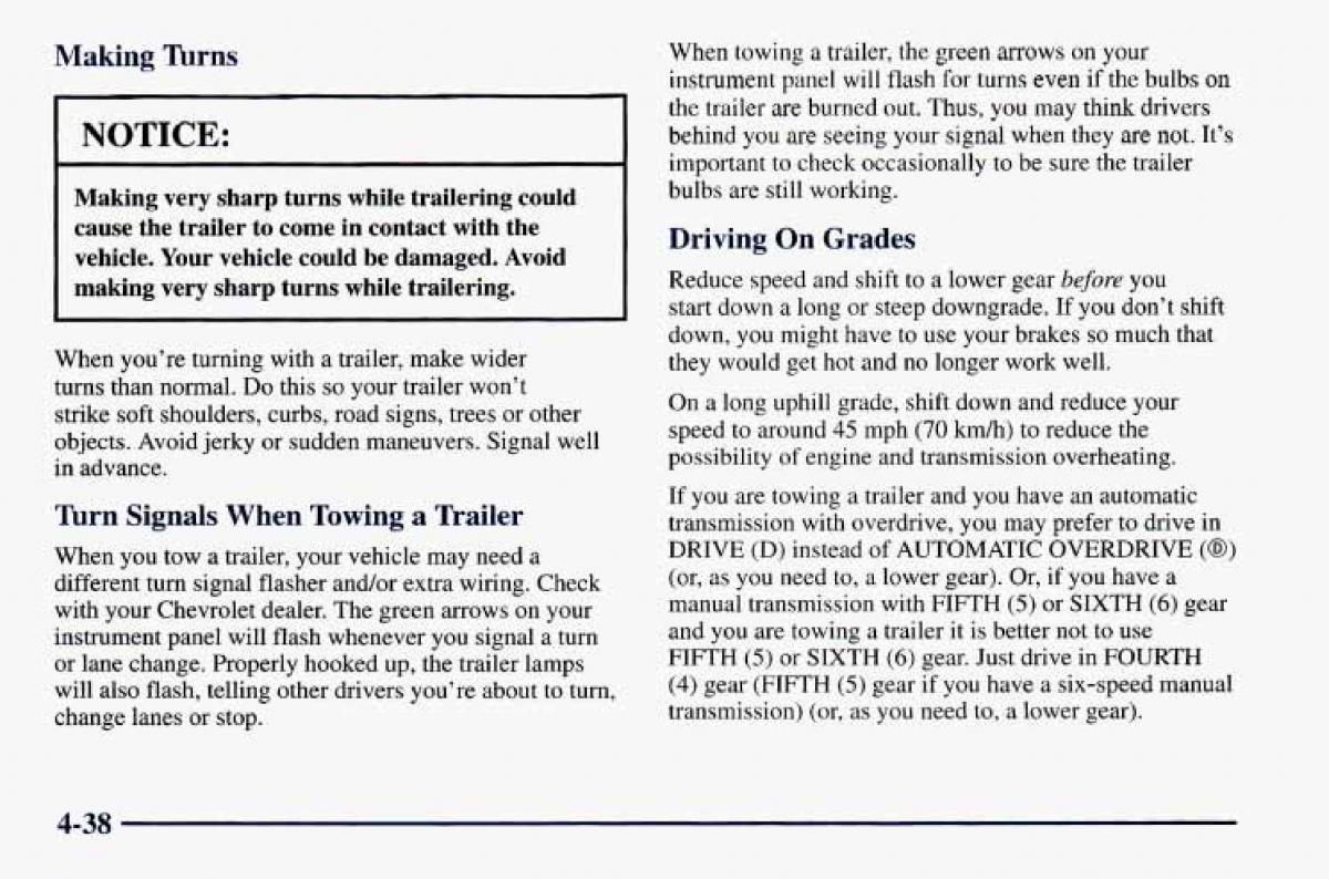 Chevrolet Camaro IV 4 owners manual / page 202