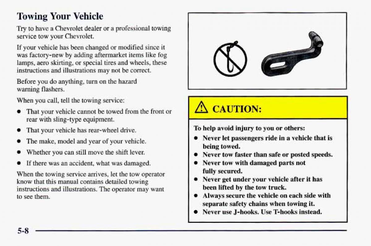 Chevrolet Camaro IV 4 owners manual / page 212