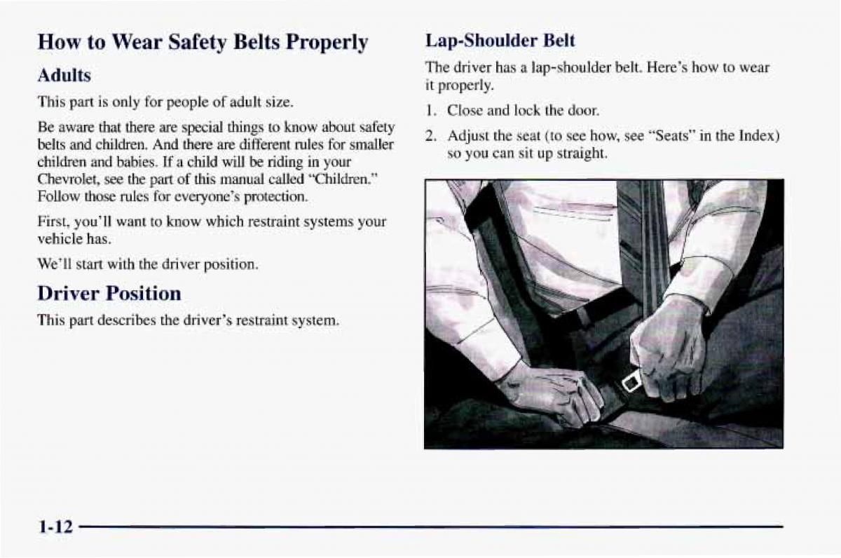 manual  Chevrolet Camaro IV 4 owners manual / page 22