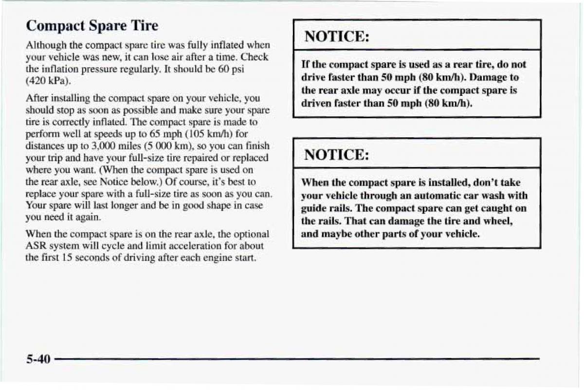 Chevrolet Camaro IV 4 owners manual / page 244