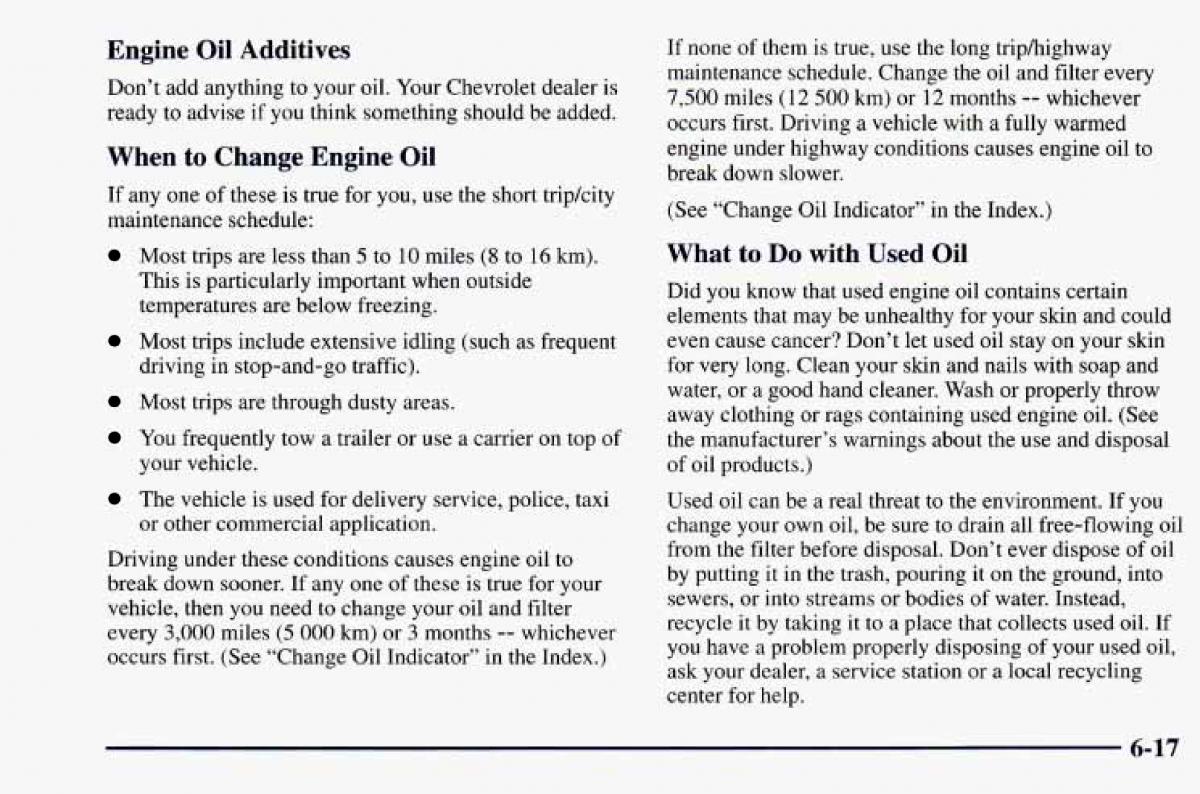 Chevrolet Camaro IV 4 owners manual / page 263