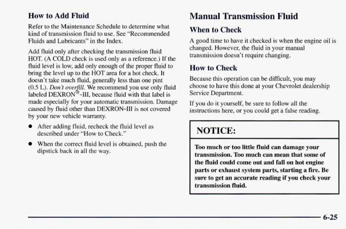 Chevrolet Camaro IV 4 owners manual / page 271