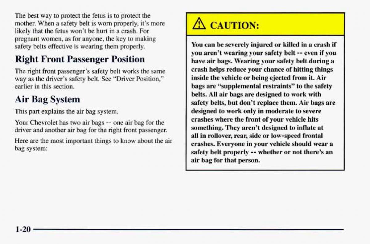 Chevrolet Camaro IV 4 owners manual / page 30