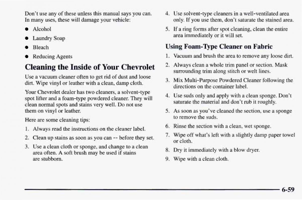 Chevrolet Camaro IV 4 owners manual / page 305