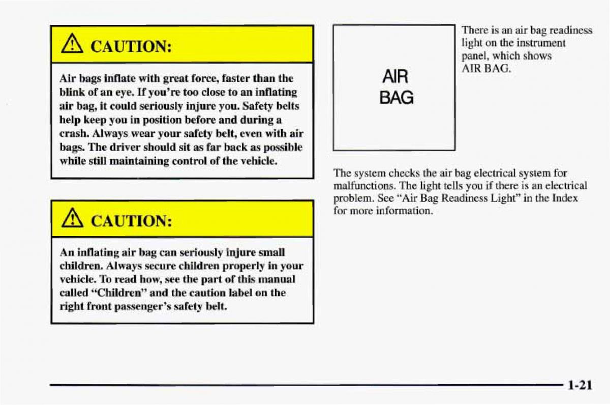 Chevrolet Camaro IV 4 owners manual / page 31