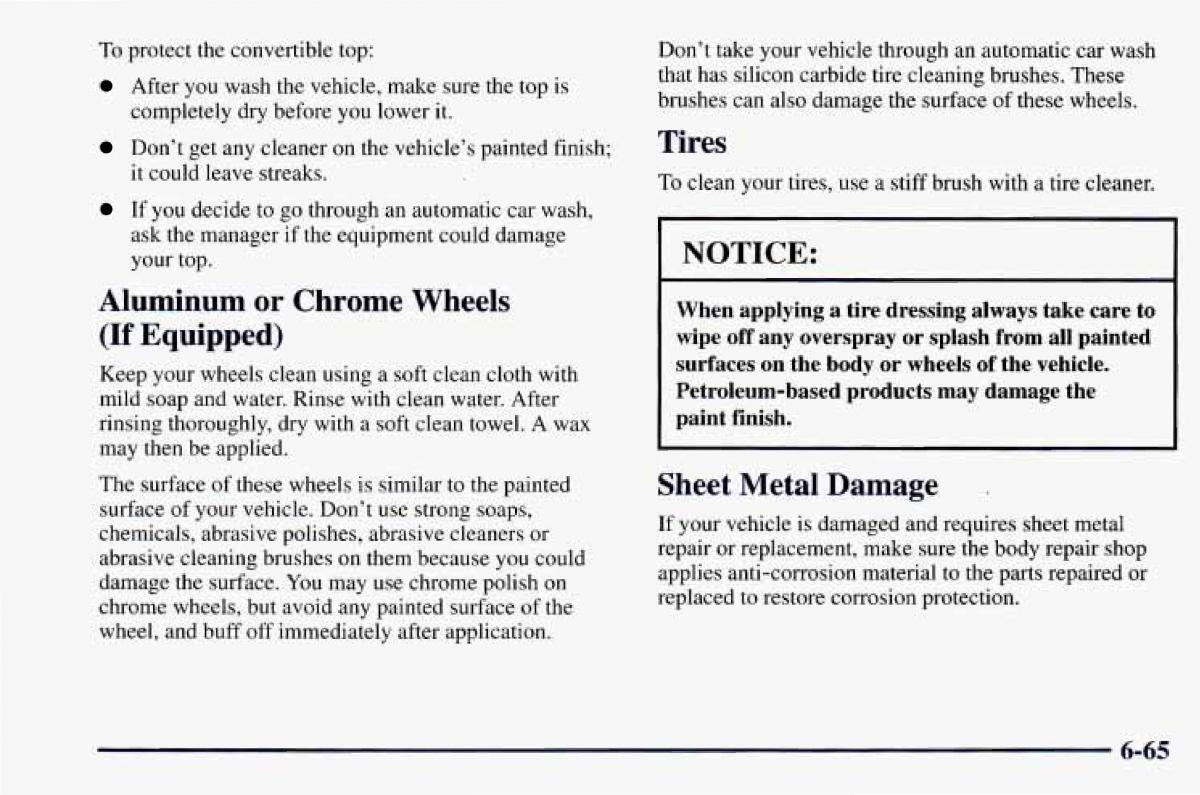 Chevrolet Camaro IV 4 owners manual / page 311