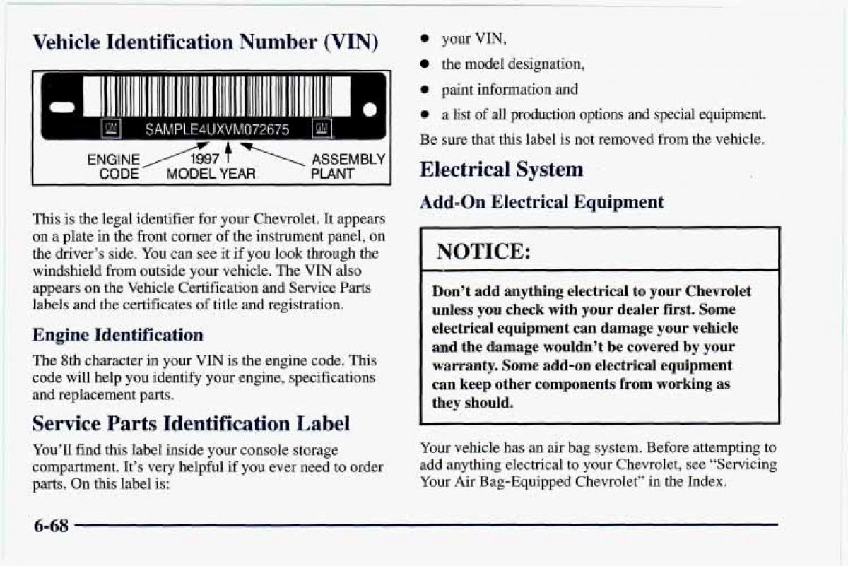 Chevrolet Camaro IV 4 owners manual / page 314