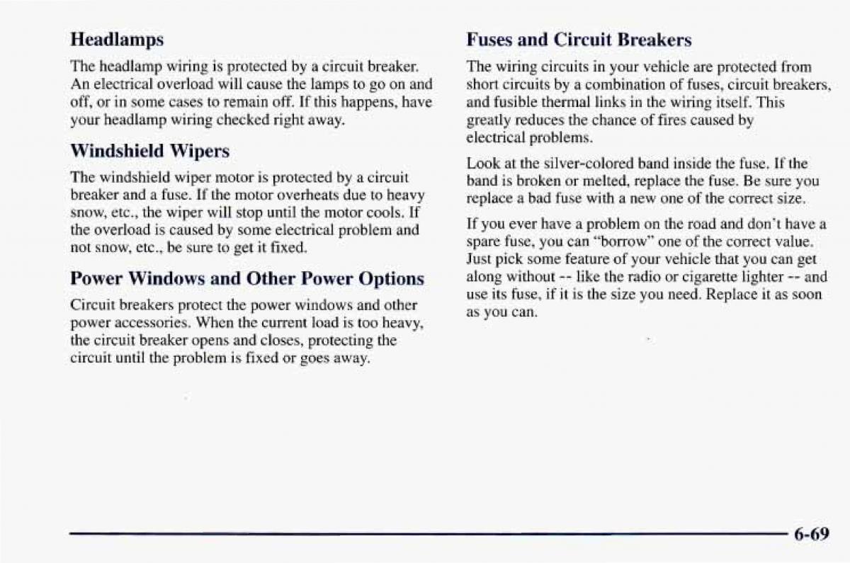 Chevrolet Camaro IV 4 owners manual / page 315