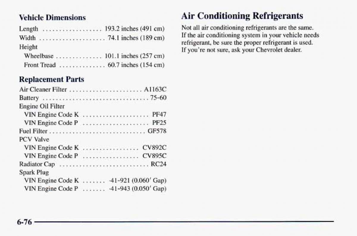 Chevrolet Camaro IV 4 owners manual / page 322