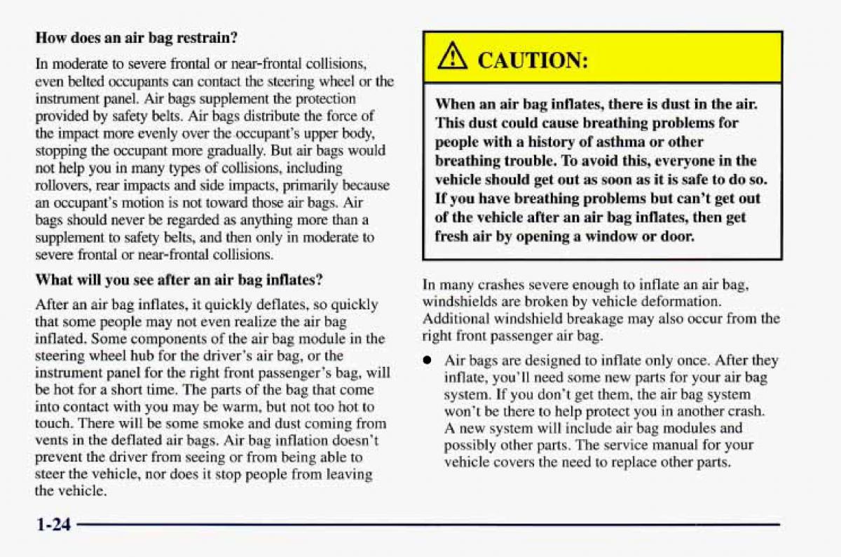 Chevrolet Camaro IV 4 owners manual / page 34