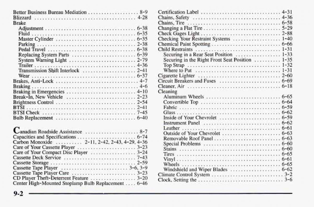 Chevrolet Camaro IV 4 owners manual / page 392