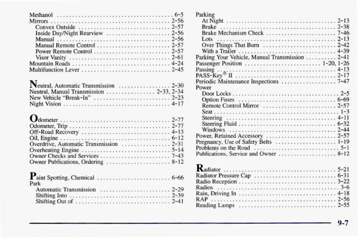 Chevrolet Camaro IV 4 owners manual / page 397