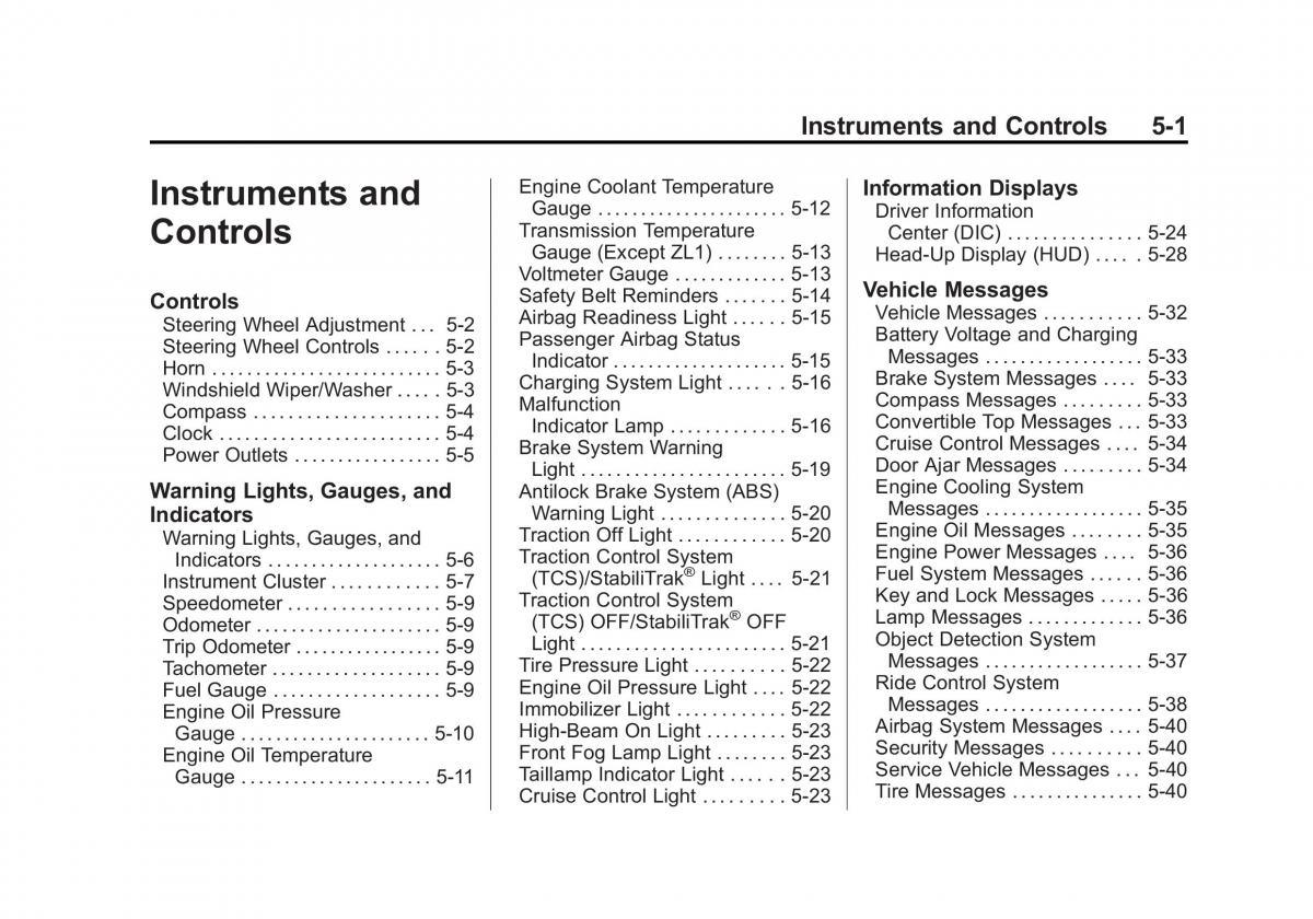 manual  Chevrolet Camaro V 5 owners manual / page 106