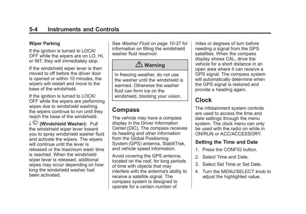 Chevrolet Camaro V 5 owners manual / page 109