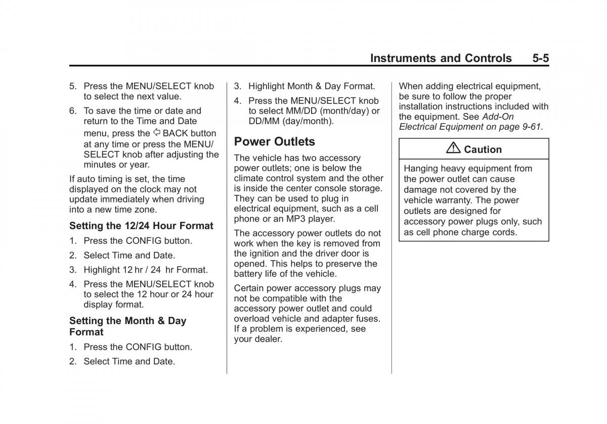 Chevrolet Camaro V 5 owners manual / page 110