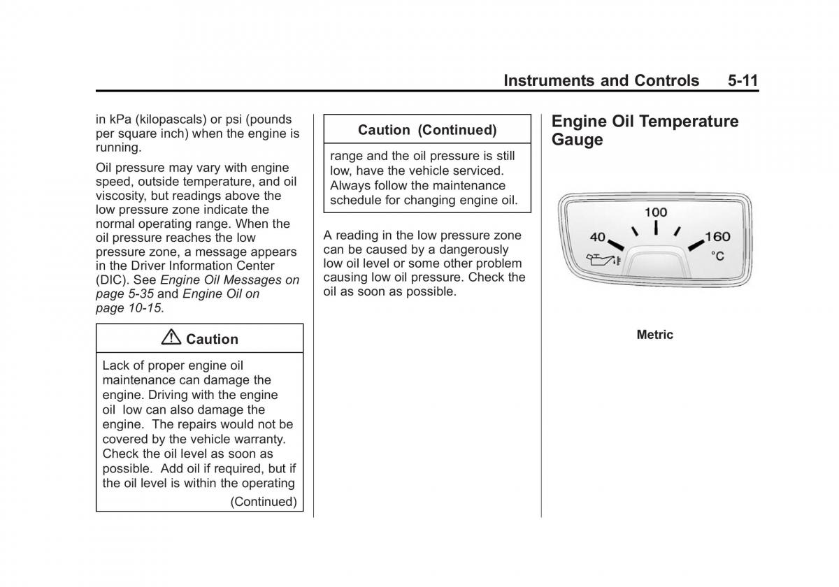 Chevrolet Camaro V 5 owners manual / page 116