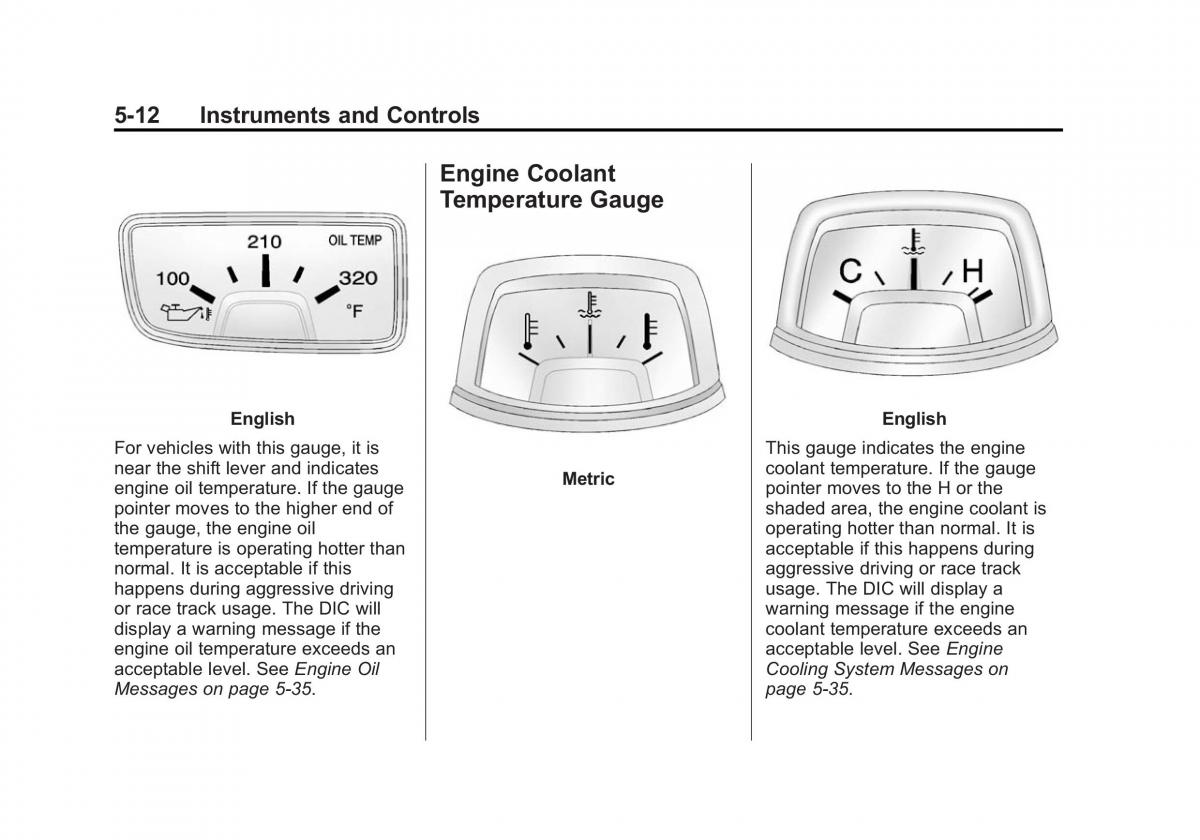 Chevrolet Camaro V 5 owners manual / page 117