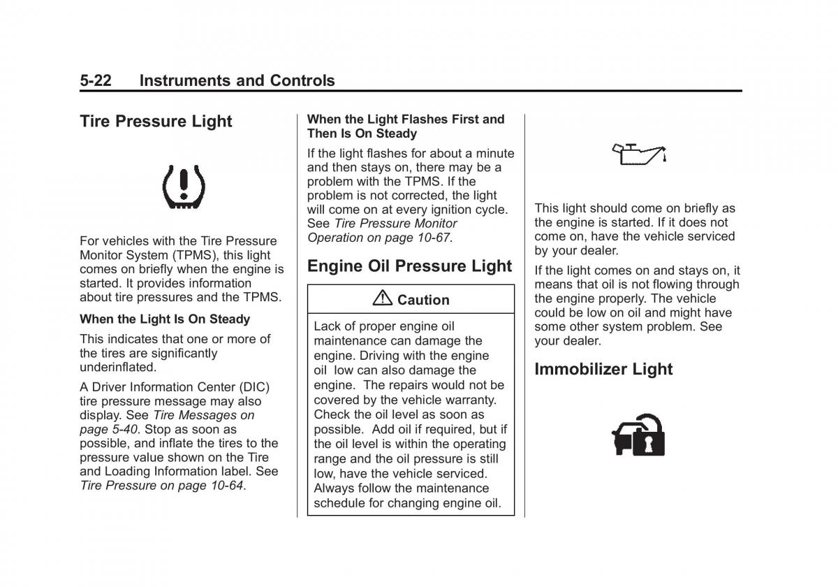 Chevrolet Camaro V 5 owners manual / page 127