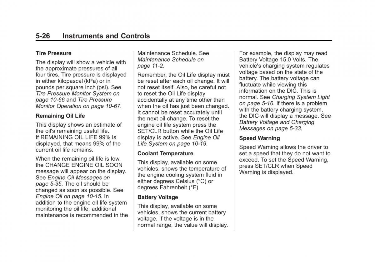 Chevrolet Camaro V 5 owners manual / page 131