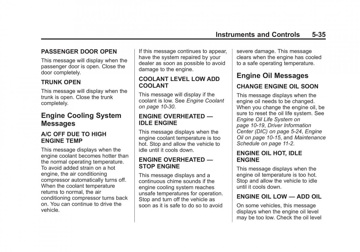 Chevrolet Camaro V 5 owners manual / page 140