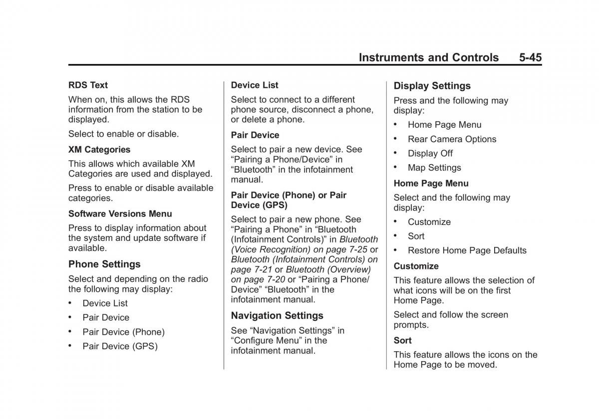 Chevrolet Camaro V 5 owners manual / page 150