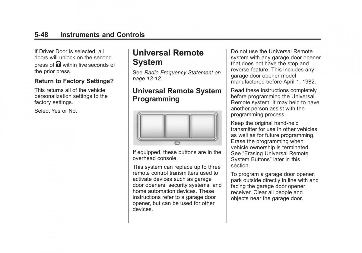 Chevrolet Camaro V 5 owners manual / page 153