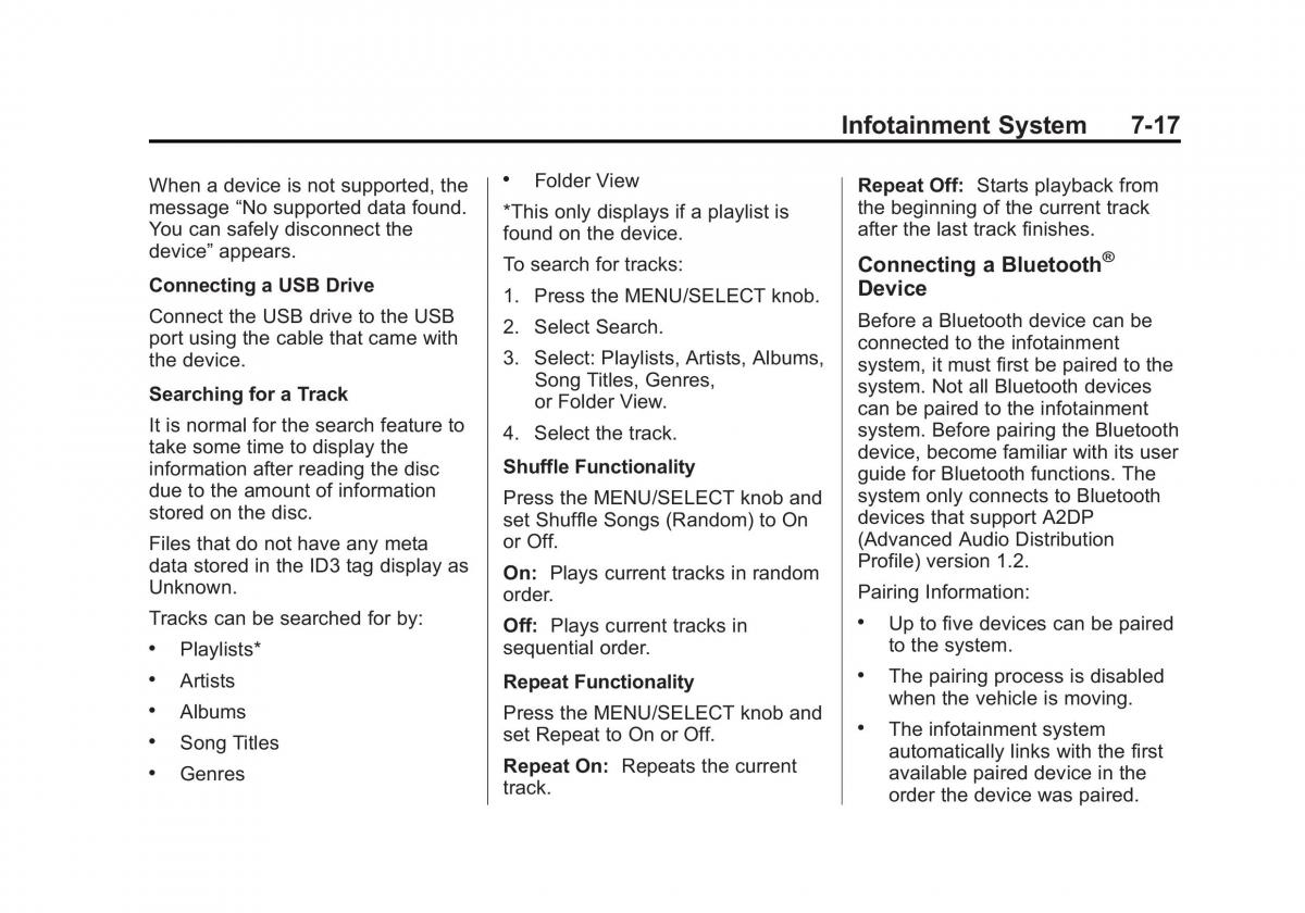 Chevrolet Camaro V 5 owners manual / page 182