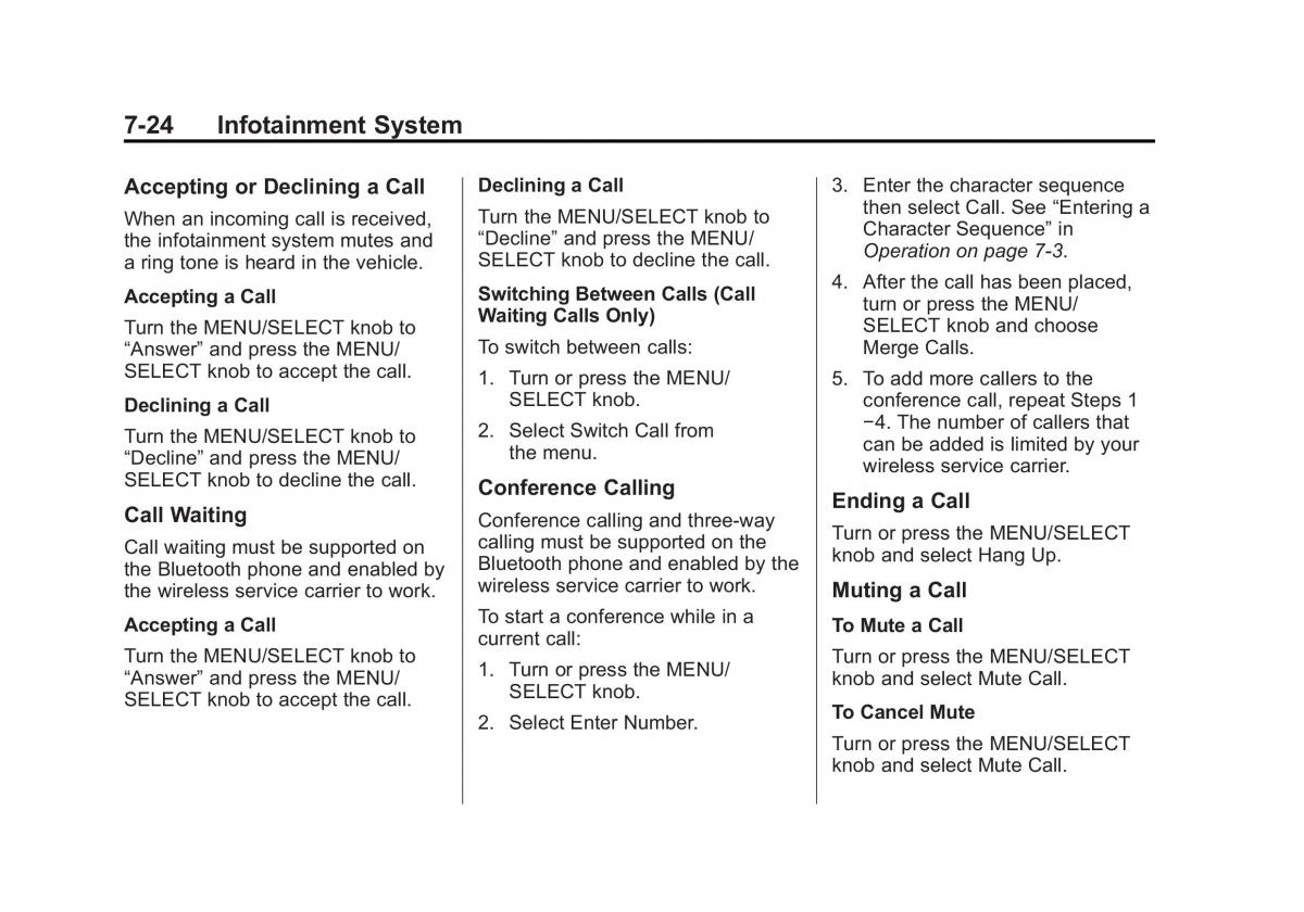 Chevrolet Camaro V 5 owners manual / page 189