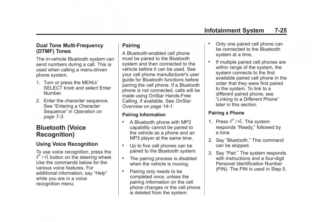 Chevrolet Camaro V 5 owners manual / page 190