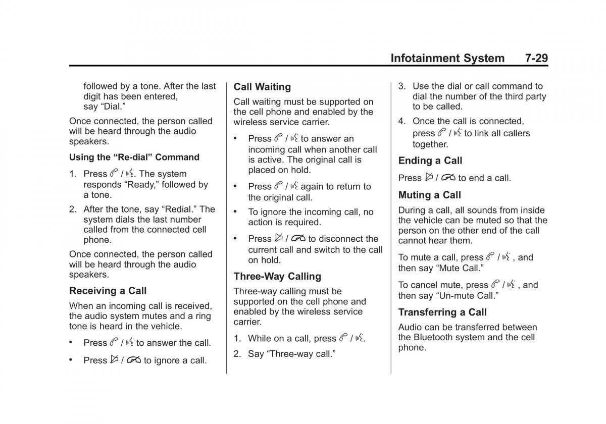 Chevrolet Camaro V 5 owners manual / page 194