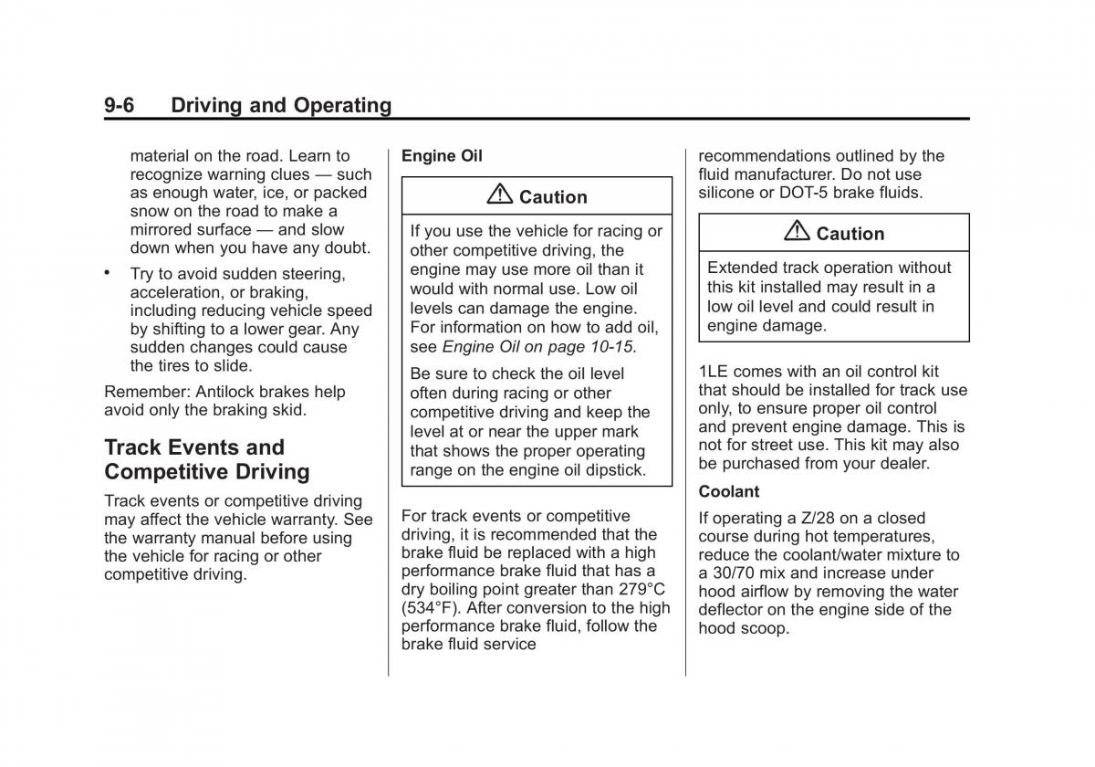 Chevrolet Camaro V 5 owners manual / page 207