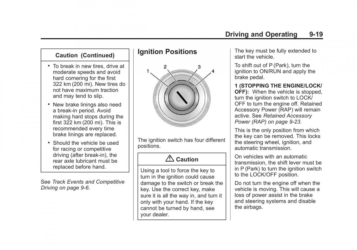 Chevrolet Camaro V 5 owners manual / page 220