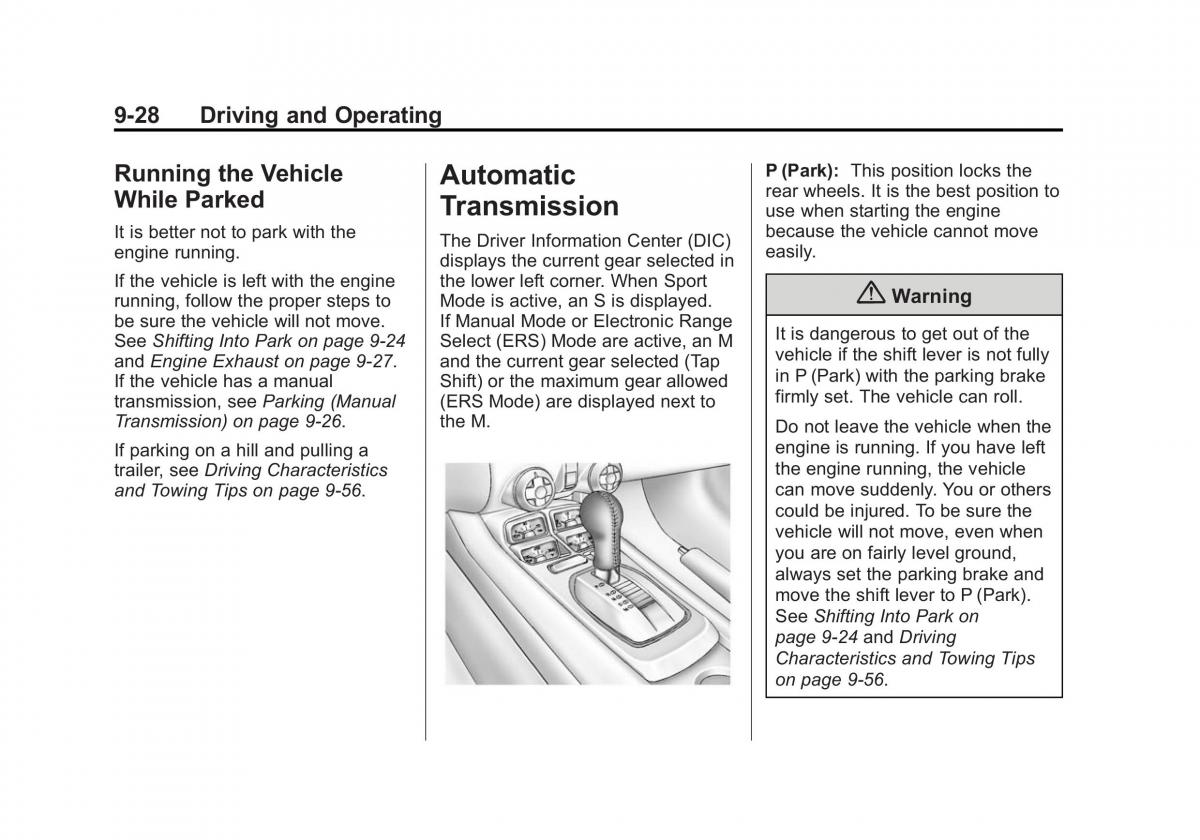 Chevrolet Camaro V 5 owners manual / page 229