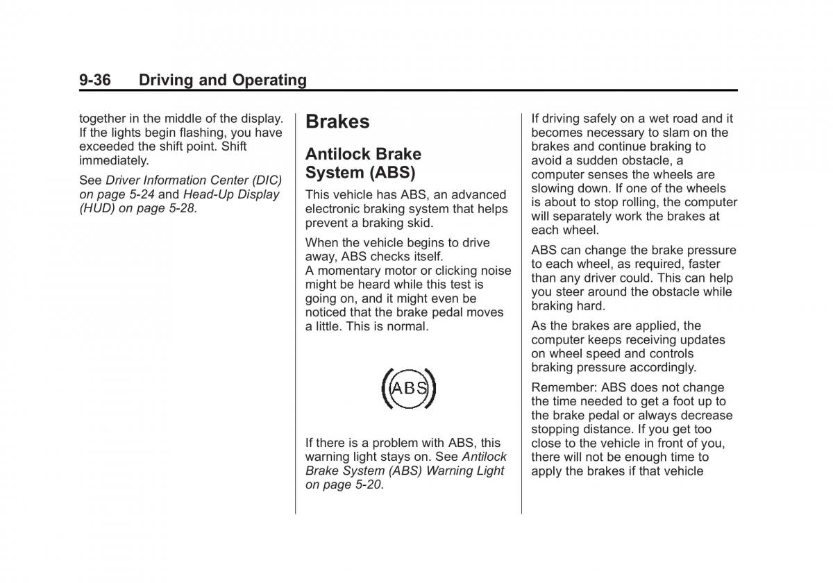 Chevrolet Camaro V 5 owners manual / page 237