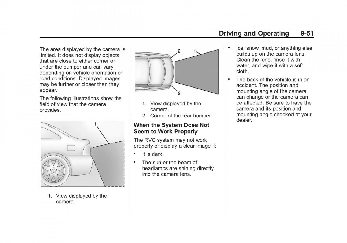 Chevrolet Camaro V 5 owners manual / page 252