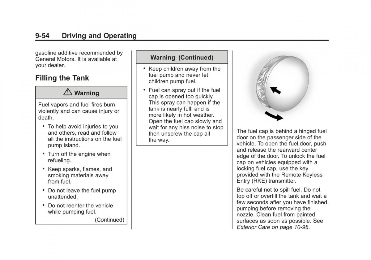 Chevrolet Camaro V 5 owners manual / page 255