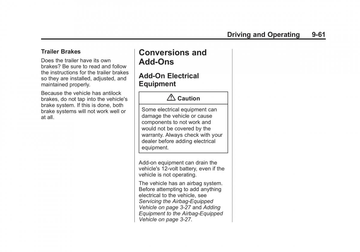 Chevrolet Camaro V 5 owners manual / page 262