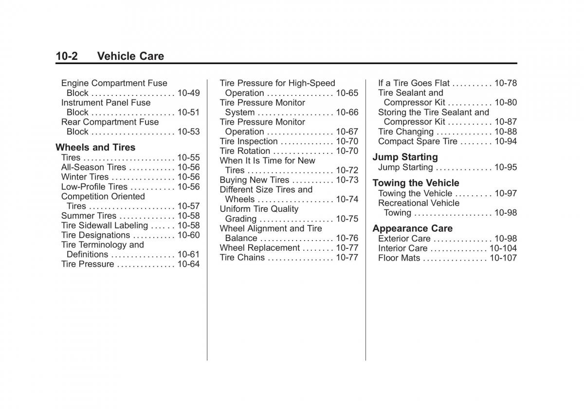 Chevrolet Camaro V 5 owners manual / page 265