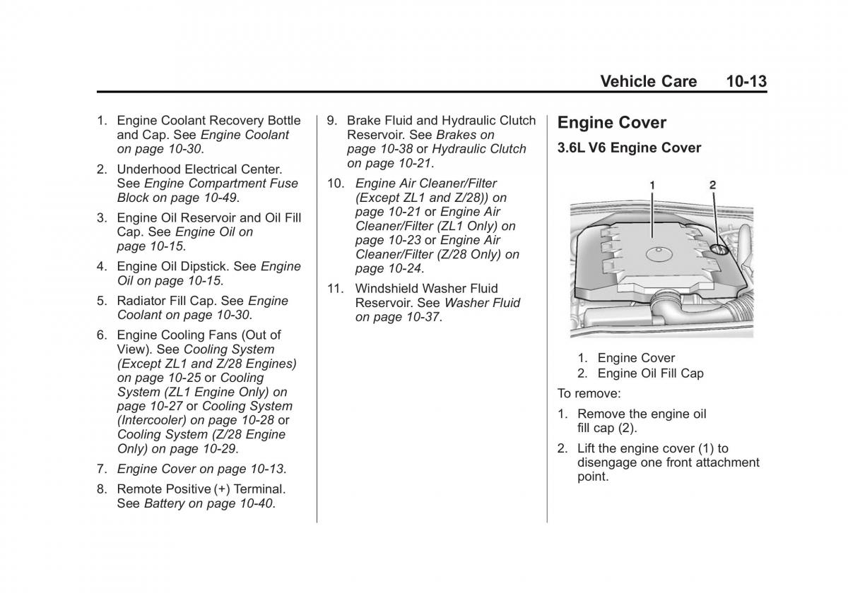 Chevrolet Camaro V 5 owners manual / page 276