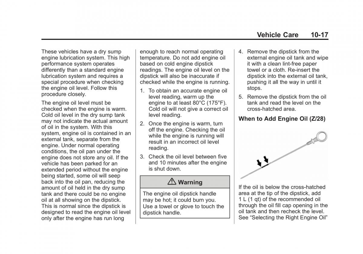 Chevrolet Camaro V 5 owners manual / page 280