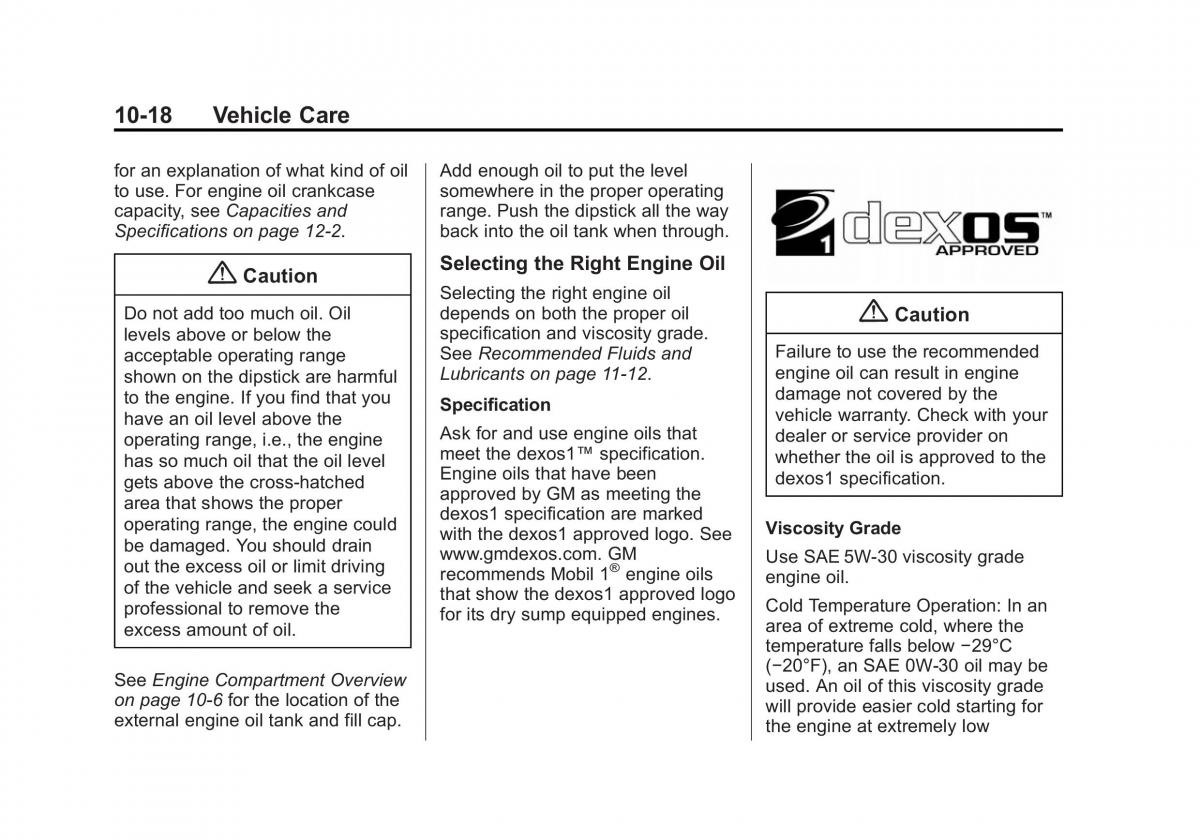 Chevrolet Camaro V 5 owners manual / page 281