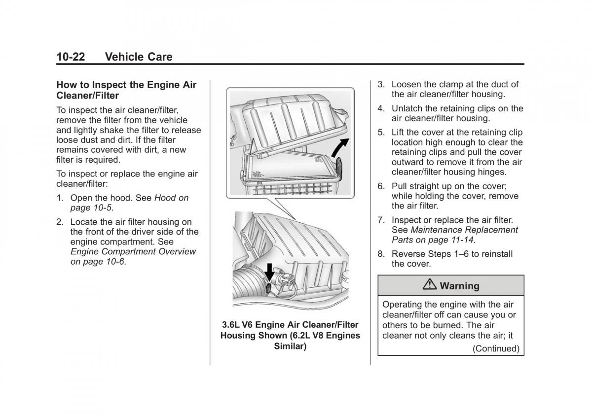 Chevrolet Camaro V 5 owners manual / page 285