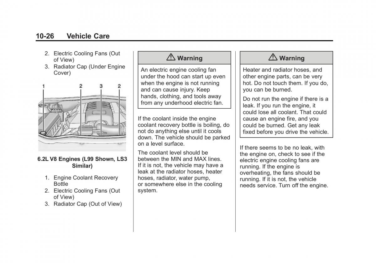 Chevrolet Camaro V 5 owners manual / page 289