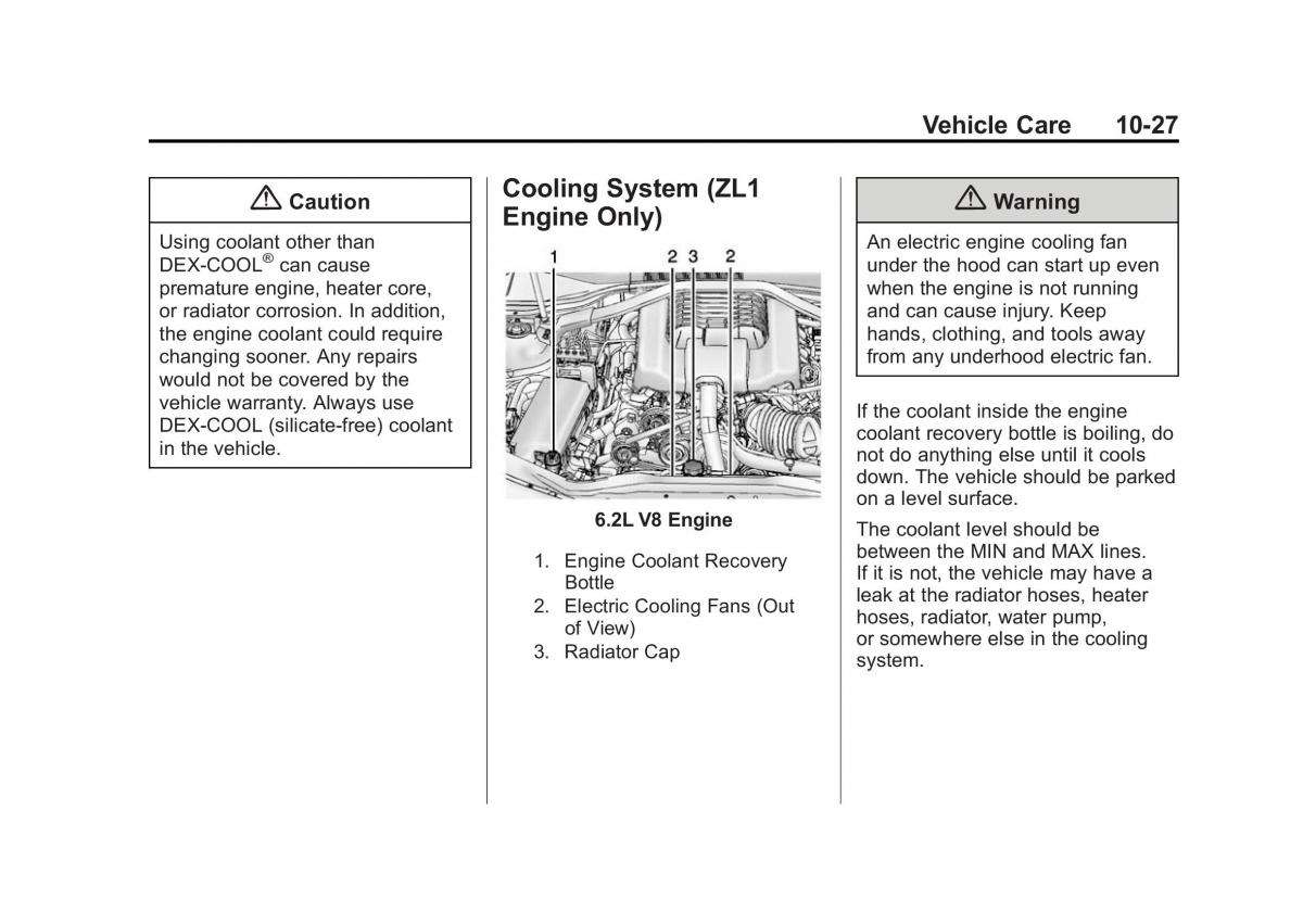 Chevrolet Camaro V 5 owners manual / page 290