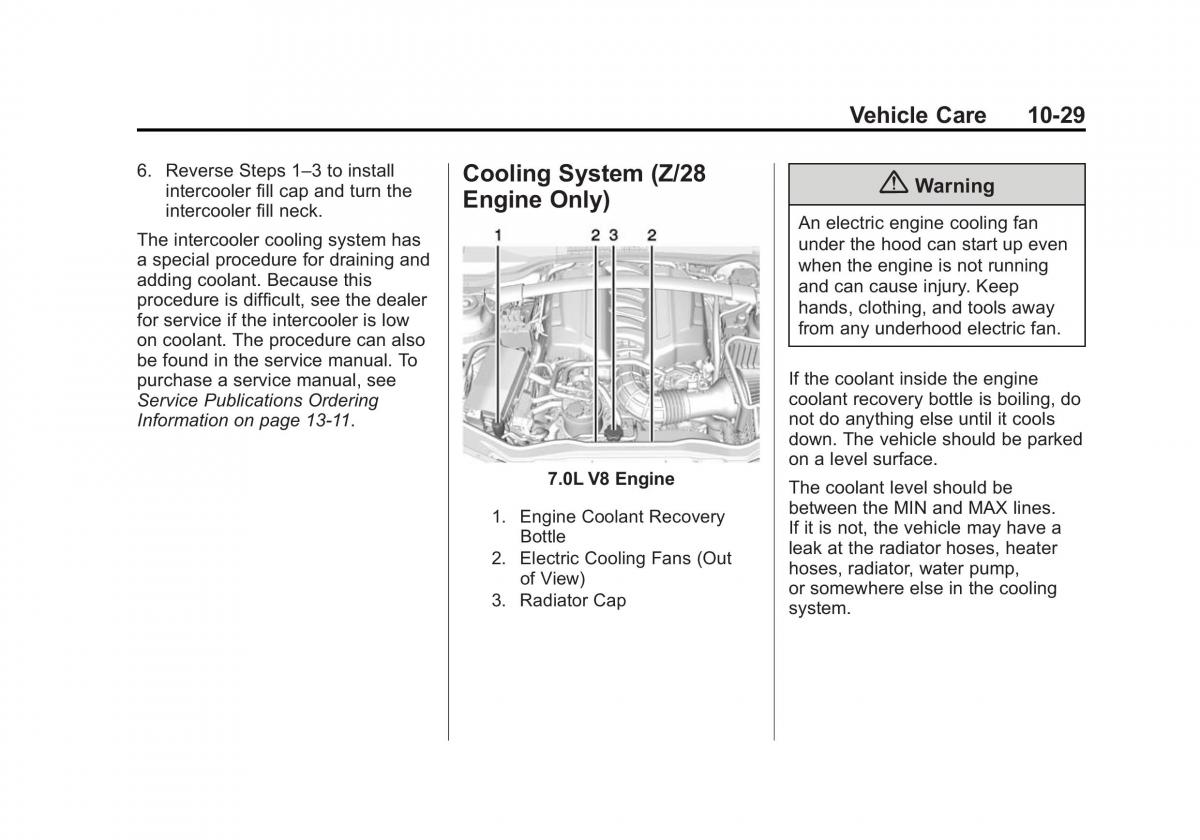 Chevrolet Camaro V 5 owners manual / page 292