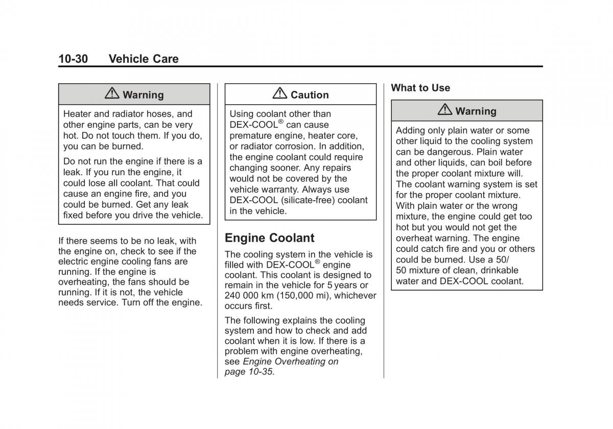 Chevrolet Camaro V 5 owners manual / page 293