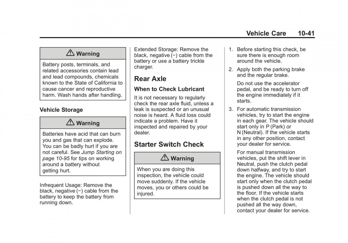 Chevrolet Camaro V 5 owners manual / page 304