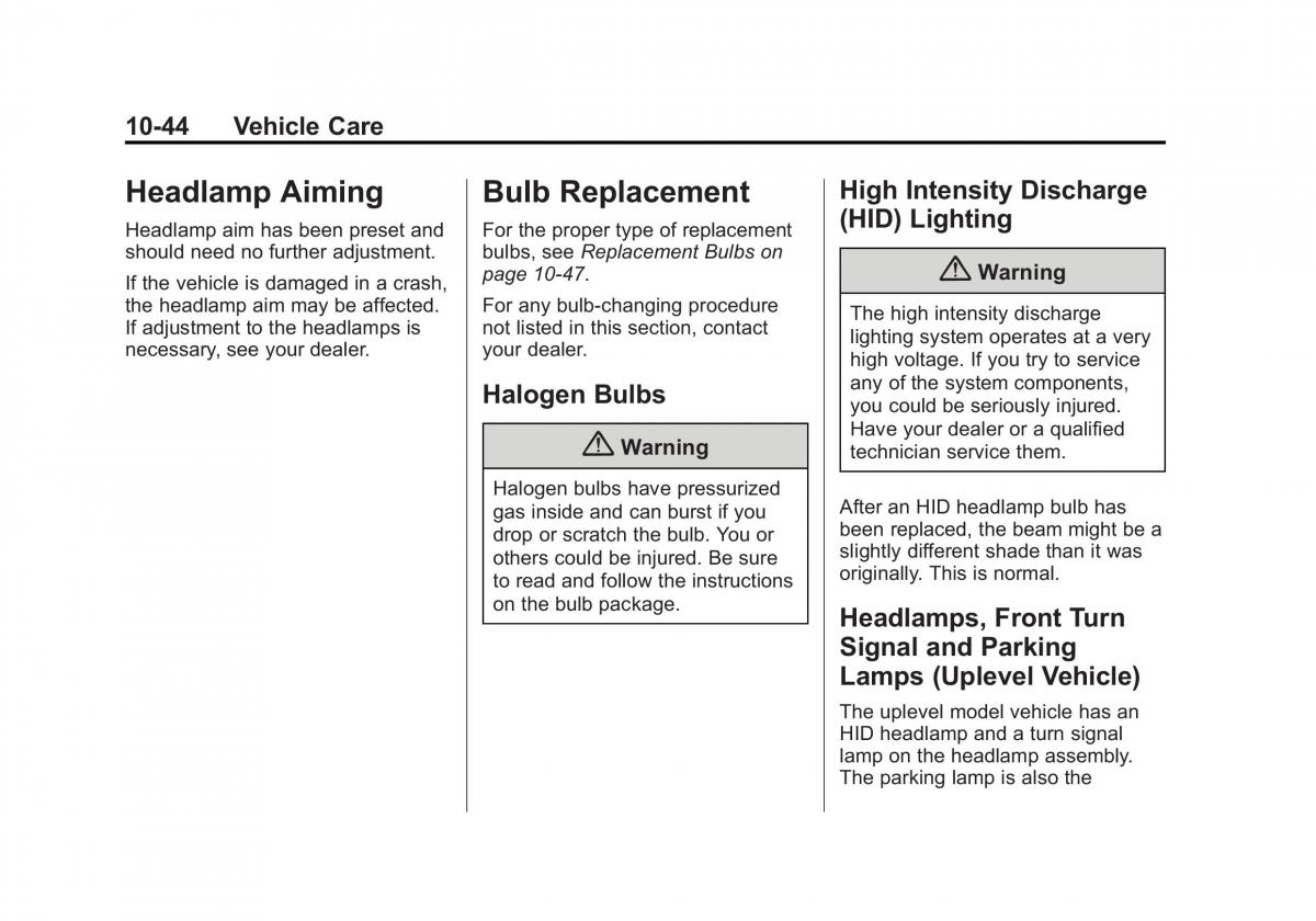 Chevrolet Camaro V 5 owners manual / page 307