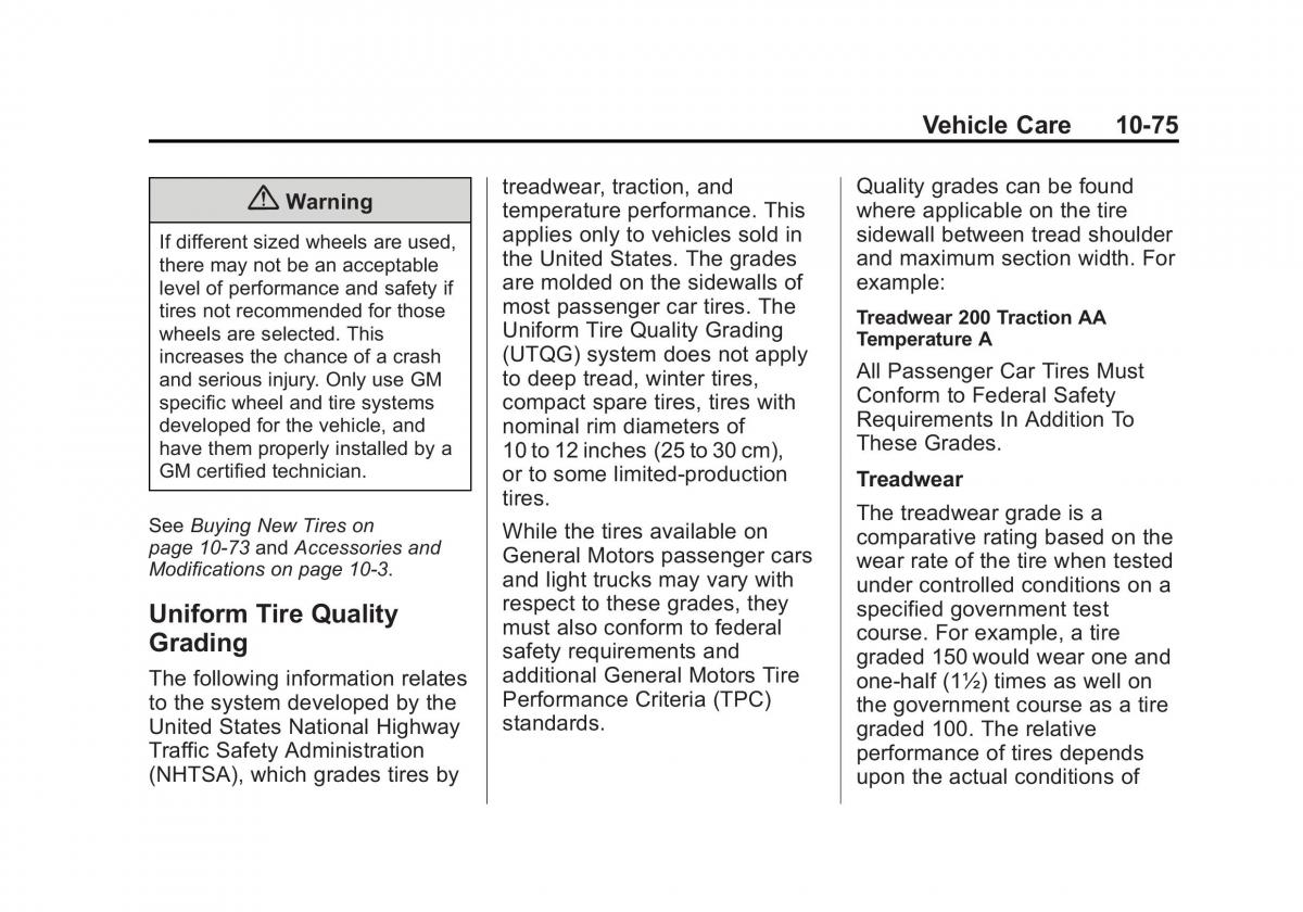 Chevrolet Camaro V 5 owners manual / page 338